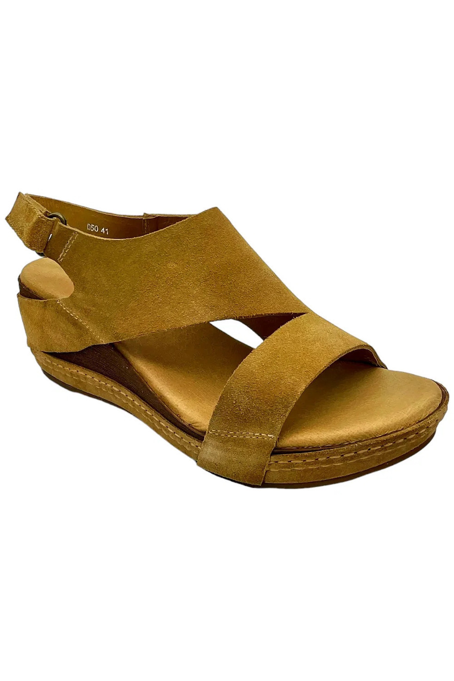 Antelope Suede Wedge Sandals Dotty Taupe - Medium
